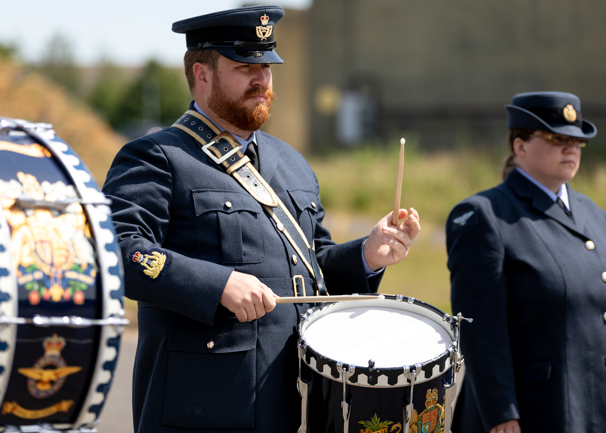 RAF Musician in parade.